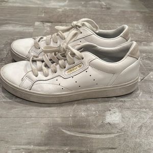 adidas Sleek Crystal White Sneakers Sz 6